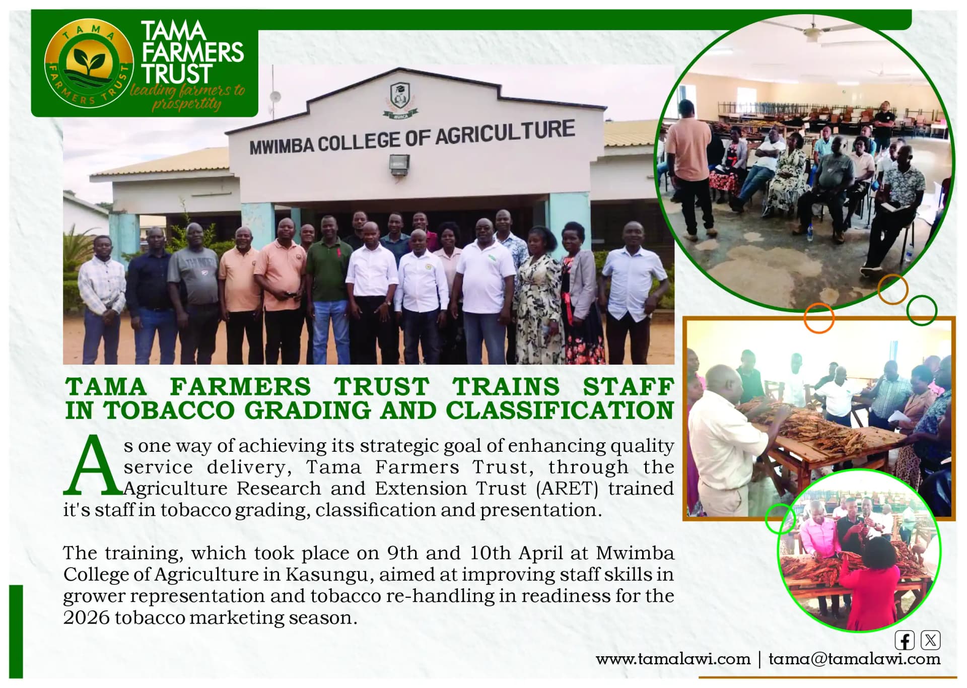 Tama Farmers Trust Staff Training.